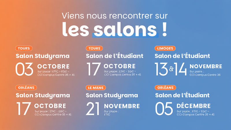 Venez nous rencontrer sur les salons !